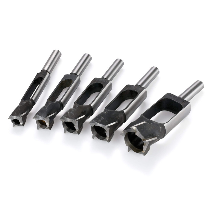 Plug and Tenon Cutter Set - High Carbon Steel - 5 Piece